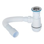 Сифон для раковины и мойки АНИ пласт 1 1/2х40 мм с выпуском d70 мм с соединением 40/50 мм (A0115)