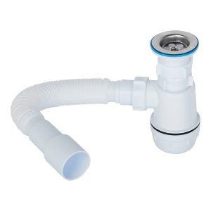 Сифон для раковины и мойки АНИ пласт 1 1/2х40 мм с выпуском d70 мм с соединением 40/50 мм (A0115)