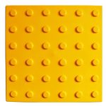 Тактильная плитка ТПУ конус в ряд 300х300х6,5 мм желтая
