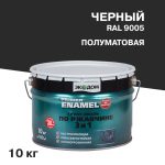 Грунт-эмаль по ржавчине 3в1 Экодом черная RAL 9005 полуматовая 10 кг