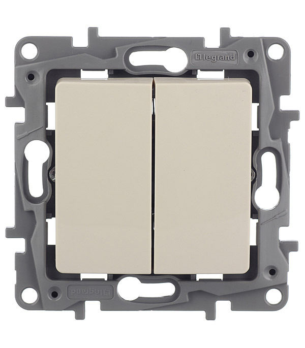 original-29587.jpg Выключатель Legrand Etika двухклавишный встраиваемый слоновая кость (672302) — изображение 1