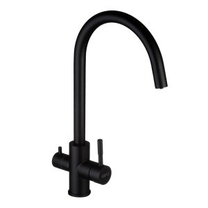 Смеситель для кухни Esko Kitchen черный с высоким изливом с подключением к фильтру однорычажный (K22 B)