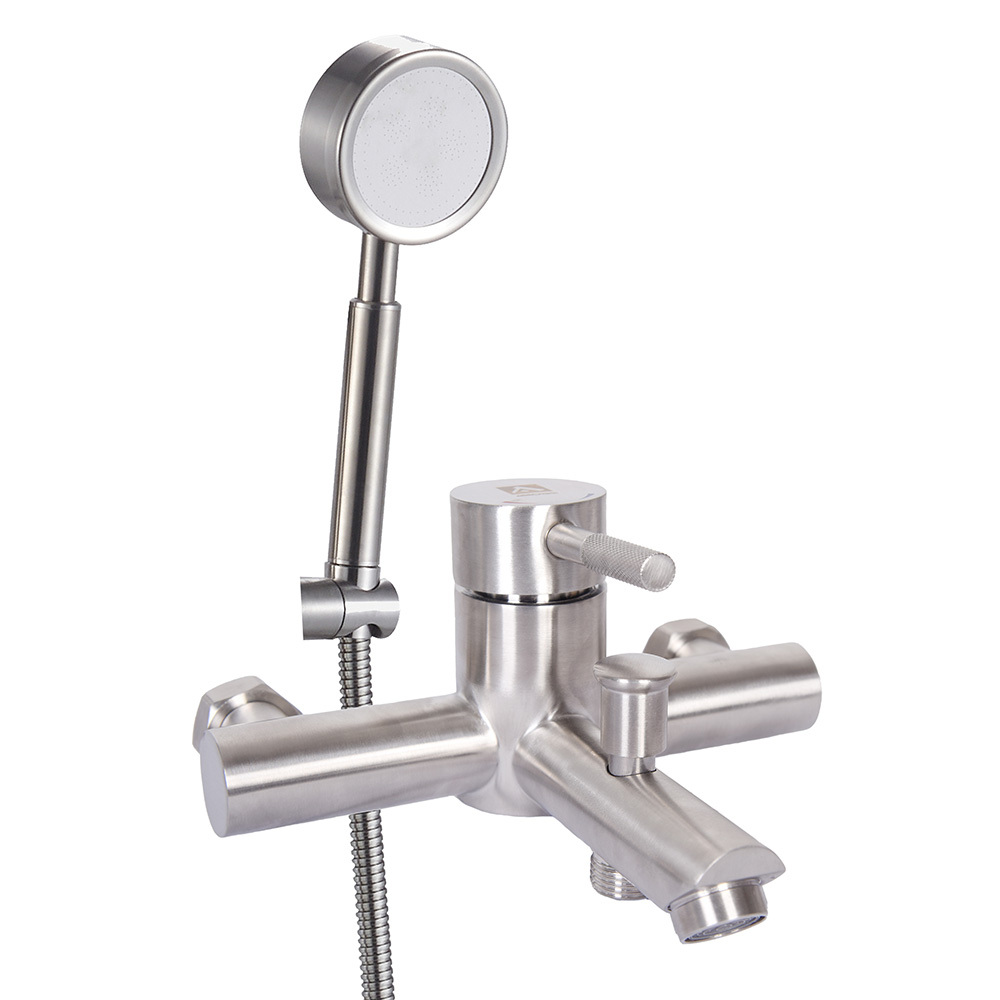 original-29809.jpg Смеситель для ванны ARGOtech Solid сатин однорычажный с коротким изливом с лейкой (35-05 SOLID) — изображение 1