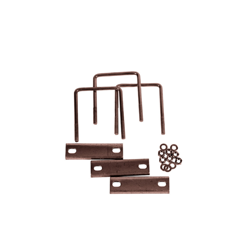 original-2987.jpg Крепление сетки/секции заборной к столбам Ювента 60х60 мм коричневое RAL 8017 (3 шт.) — изображение 1