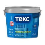 Эмаль универсальная акриловая Текс Профи основа А белая глянцевая 2,7 л