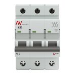 Автоматический выключатель модульный EKF Averes AV-6 3Р 63А тип C 6 кА 400 В (mcb6-3-63C-av)