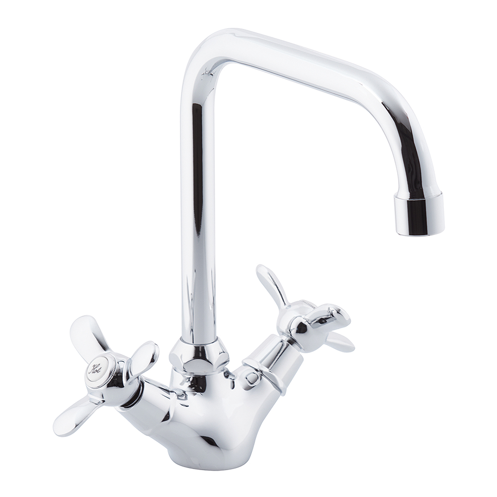 original-29973.jpg Смеситель для кухни Rossinka Q хром с высоким изливом двухвентильный (Q02-72) — изображение 1