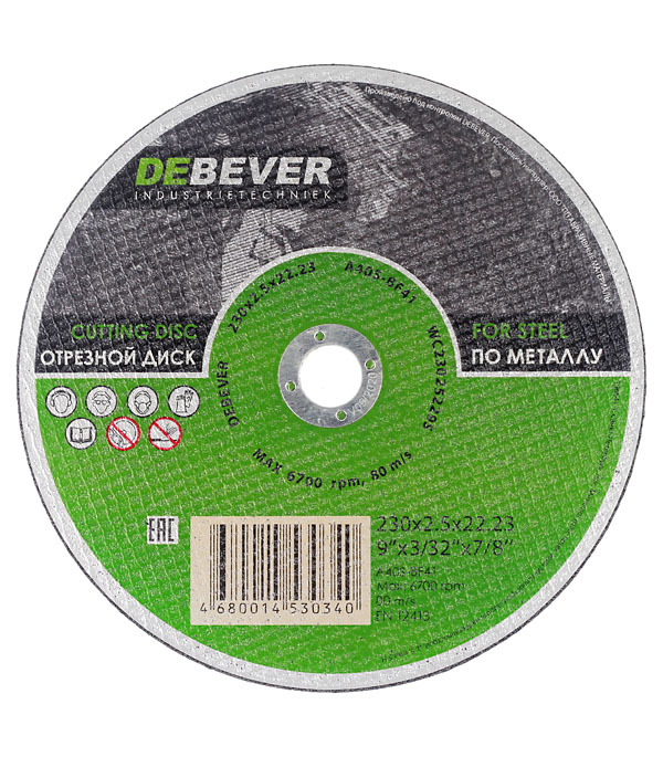 original-30106.jpg Круг отрезной по металлу Debever 230х22х2,5 мм (WC23025229S/30340) — изображение 1