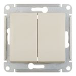 Переключатель Systeme Electric Glossa двухклавишный встраиваемый бежевый (GSL000265)