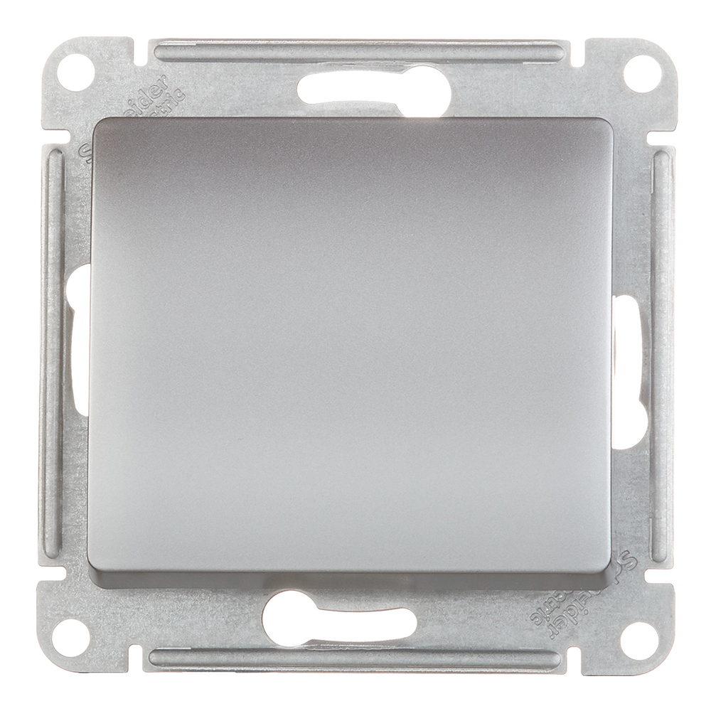 original-3017.jpg Переключатель Systeme Electric Glossa одноклавишный встраиваемый алюминий (GSL000371) — изображение 1