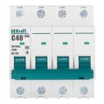 Автоматический выключатель модульный Dekraft BA-103 4Р 40А тип C 6 кА 230/400 В (12325DEK)