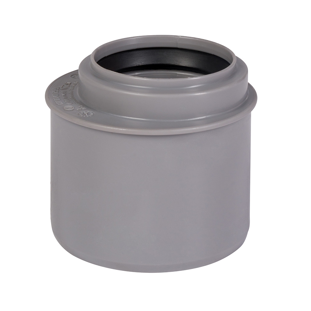 original-30408.jpg Переходник Ostendorf HTRK d90х50 мм пластиковый эксцентрический для внутренней канализации (114730) — изображение 1