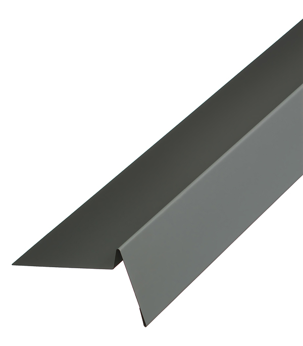 original-30410.jpg Планка торцевая для гибкой черепицы Grand Line 100х65 мм 2 м серая RAL 7005 — изображение 1