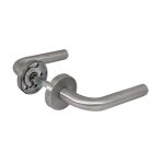 Ручка дверная Fuaro DSS-0201-19 для противопожарной двери круглая розетка нержавеющая сталь (42041)