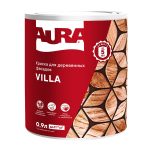 Краска фасадная по дереву Aura Villa акриловая база А белая 0,9 л