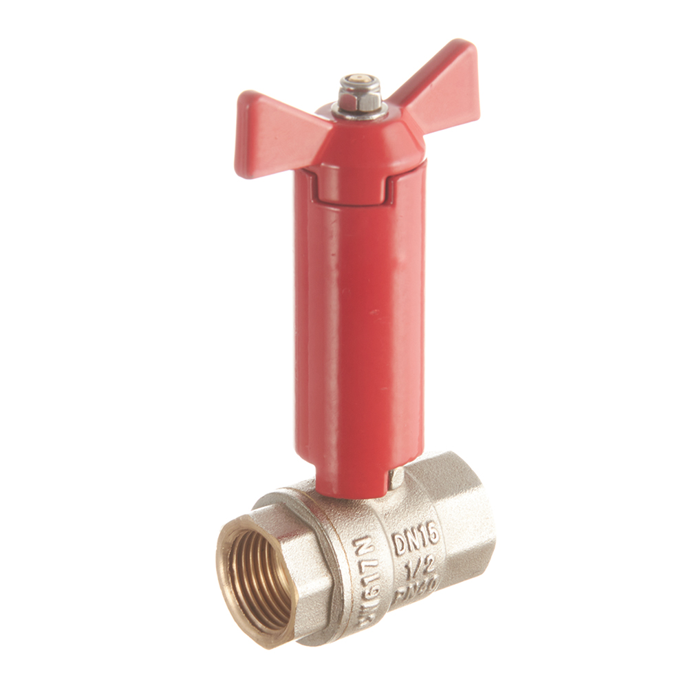 original-30542.jpg Кран шаровой латунный Valtec 1/2 ВР(г) х 1/2 ВР(г) проходной бабочка с удлиненным штоком прямой (VT.250.N.04) — изображение 1