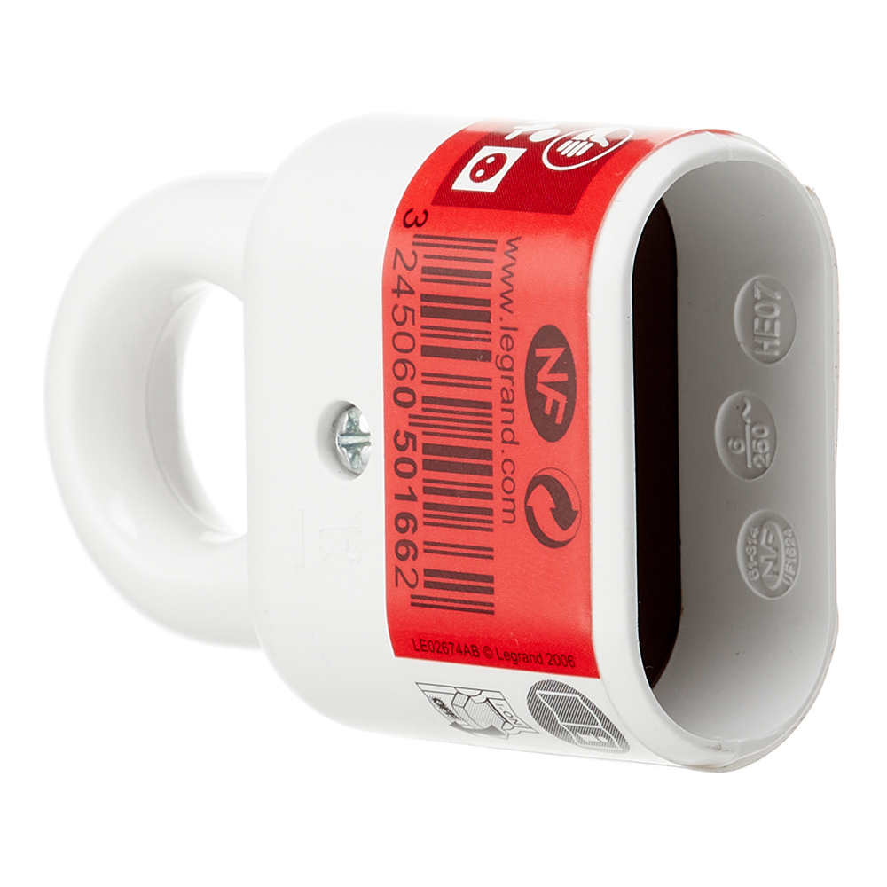 original-30544.jpg Розетка Legrand 6 А 230 В с кольцом белая (050166) — изображение 1