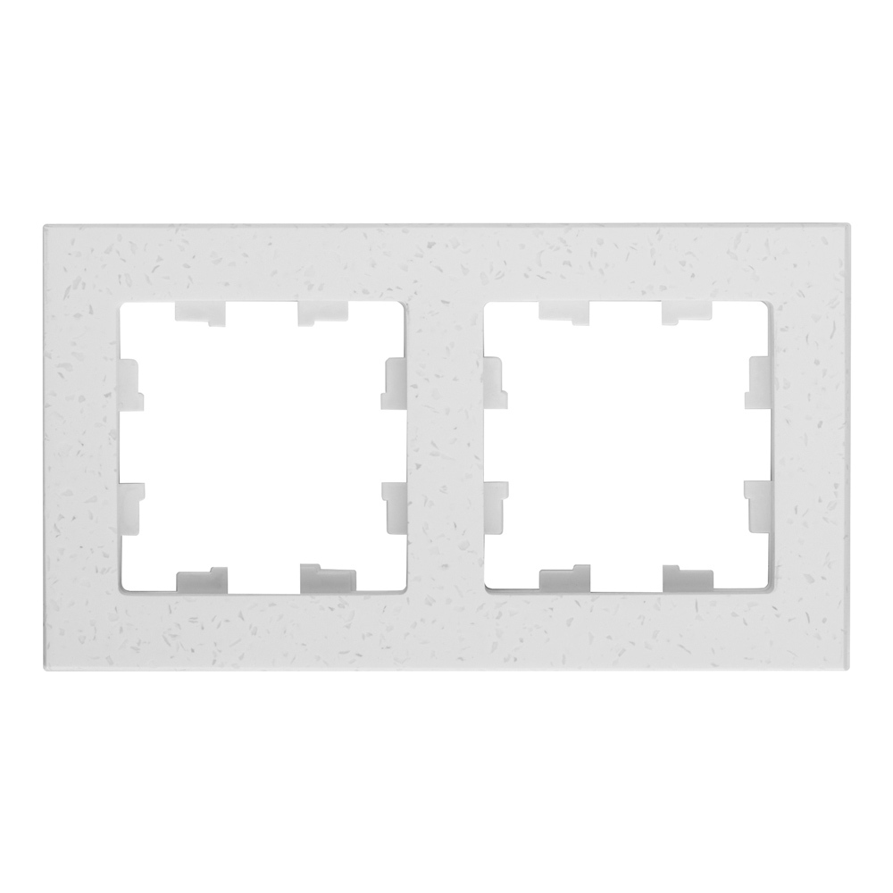 original-30633.jpg Рамка Systeme Electric AtlasDesign Nature двухместная мрамор крем роял (ATN343102) — изображение 1