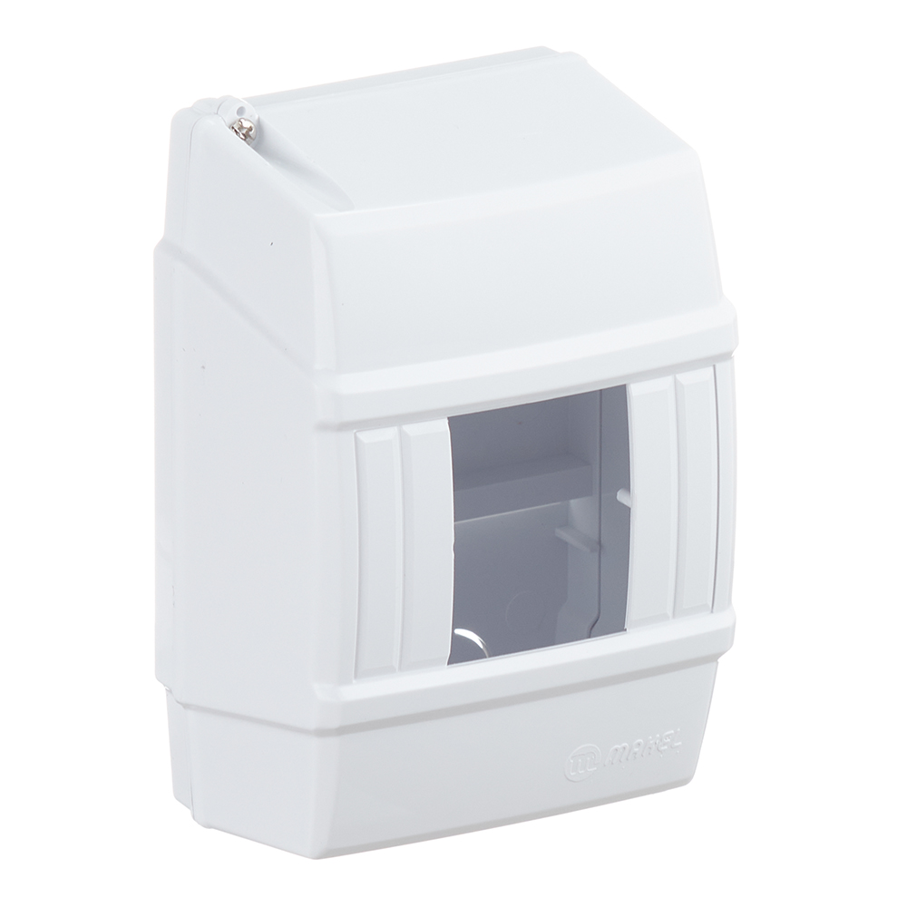 original-30651.jpg Щит распределительный навесной Makel ЩРН-П-2/4 пластиковый IP40 125х80х45 мм 4 модуля белый — изображение 1