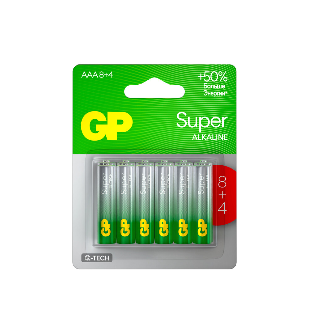 original-307.jpg Батарейка GP Batteries Super G Tech АА пальчиковая LR6 1,5 В (12 шт.) (GP 15AA218/4-2CRSBC12) — изображение 1