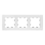 Рамка Systeme Electric AtlasDesign Nature трехместная белая (ATN330103)