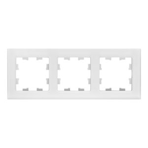 Рамка Systeme Electric AtlasDesign Nature трехместная белая (ATN330103)