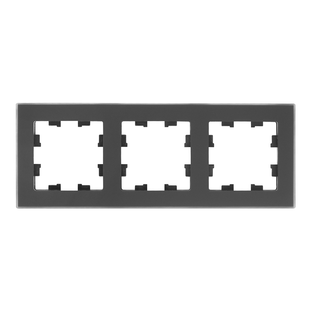 original-30770.jpg Рамка Systeme Electric AtlasDesign Nature трехместная черная (ATN331003) — изображение 1