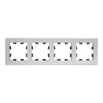 Рамка Systeme Electric AtlasDesign Nature четырехместная алюминий (ATN320304)