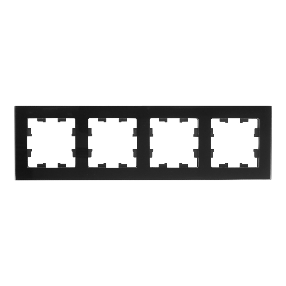 original-30838.jpg Рамка Systeme Electric AtlasDesign Nature четырехместная черная (ATN321004) — изображение 1