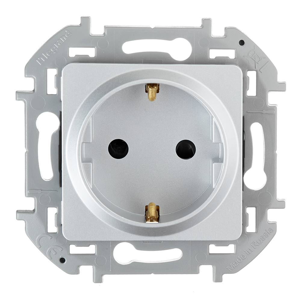 original-3084.jpg Розетка Legrand Inspiria встраиваемая алюминий со шторками (673732) — изображение 1