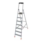 Стремянка алюминиевая 7 ступеней 80 мм с лотком-органайзером 1,5 м Krause