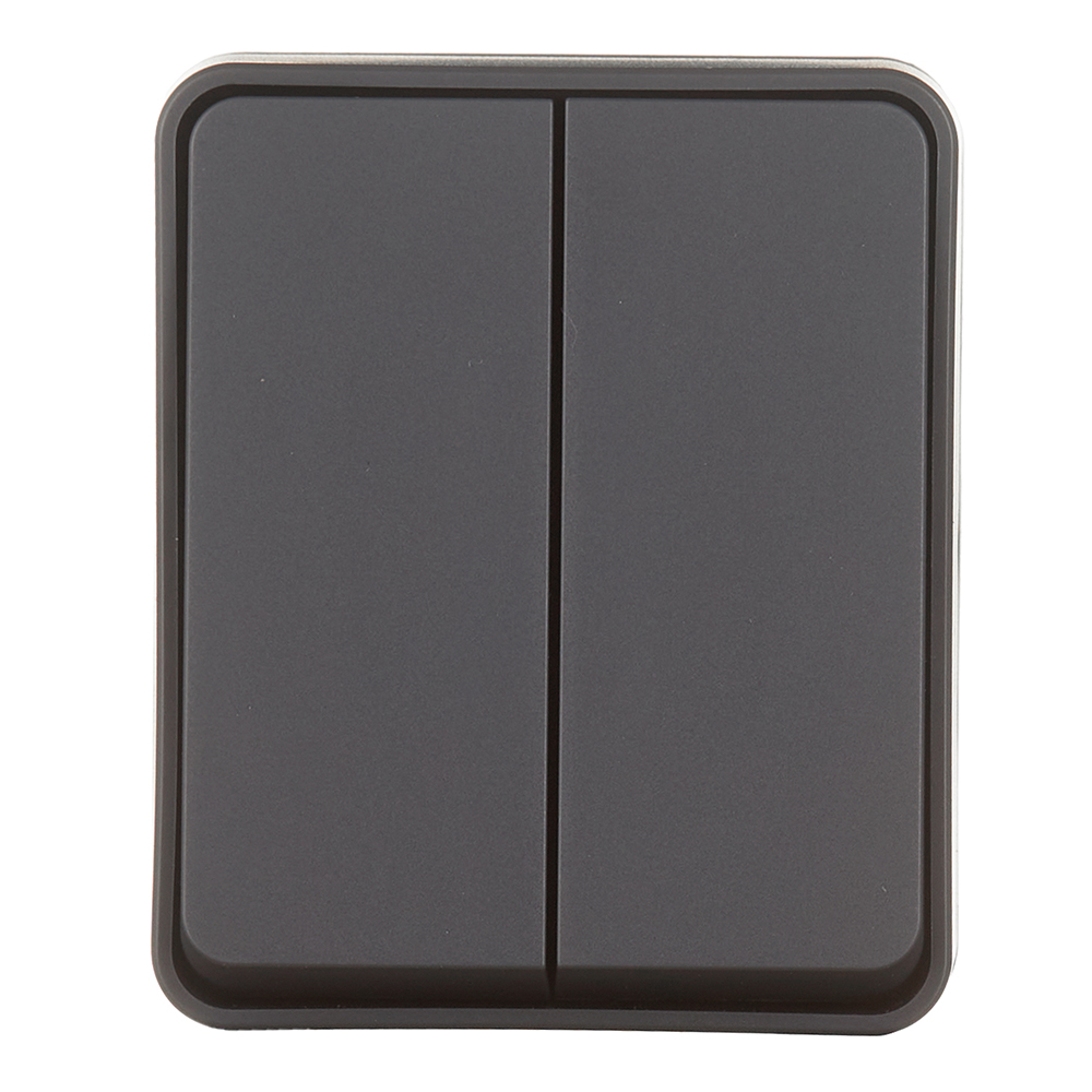 original-30961.jpg Выключатель Systeme Electric AtlasDesign Profi54 двухклавишный накладной антрацит (ATN544051) — изображение 1