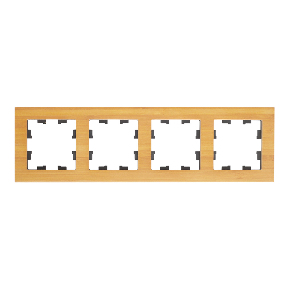 original-30979.jpg Рамка Systeme Electric AtlasDesign Nature четырехместная дерево бамбук (ATN353204) — изображение 1