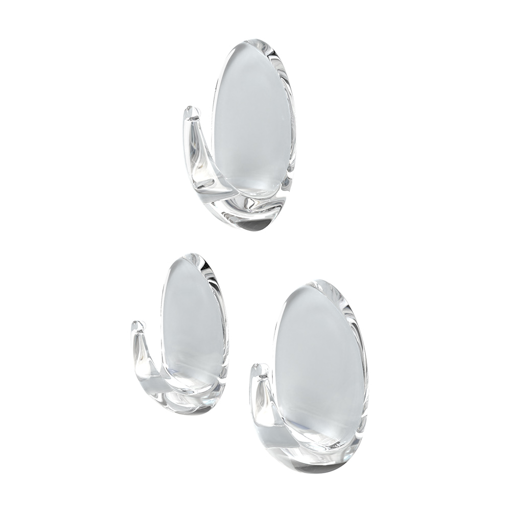 original-31130.jpg Крючок для ванной Kleber Strong одинарный самоклеящийся пластик прозрачный (3 шт.) (KLE-SG007/9691) — изображение 1