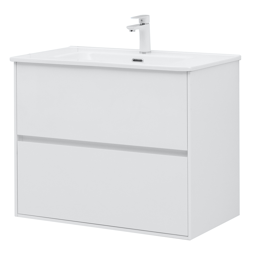 original-31175.jpg Тумба под раковину Lavelly Cube 80 см подвесная белый глянец (00316626) — изображение 1