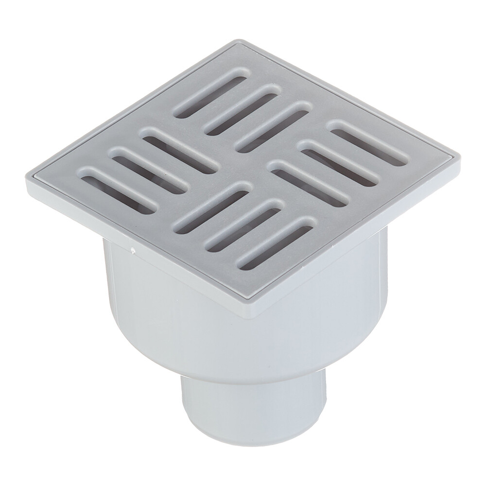 original-3141.jpg Трап душевой вертикальный АНИ пласт с гидрозатвором 100х100 мм d50 мм пластиковая решетка (TA5204) — изображение 1