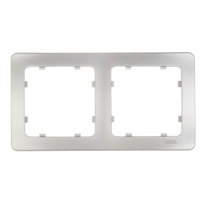 Рамка Hegel Master двухместная серебро (Р402-06)