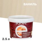Лак антисептик акриловый Eurotex Аквалазурь ваниль 2,5 л