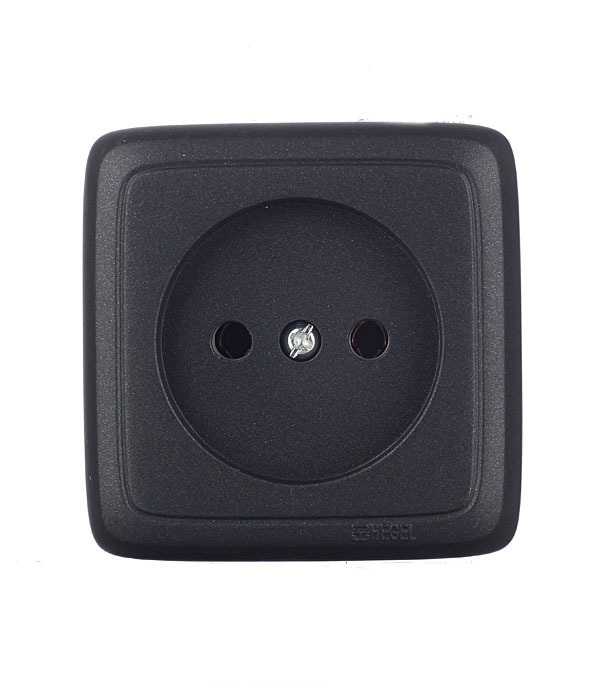 original-31726.jpg Розетка Hegel Alfa накладная черная с изолирующей пластиной (РА16-103-08) — изображение 1