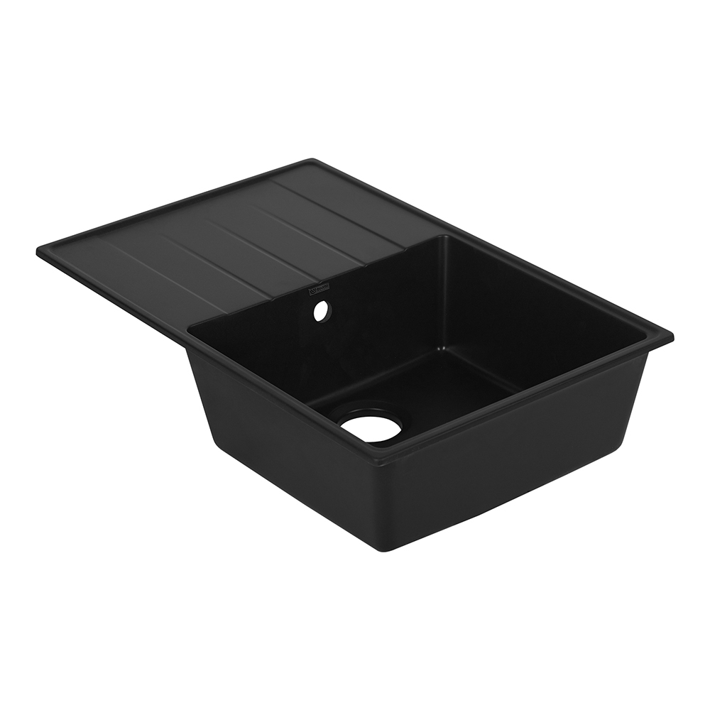 original-31763.jpg Мойка для кухни Ulgran Prima 78х50х20 см врезная с крылом с сифоном кварц уголь — изображение 1