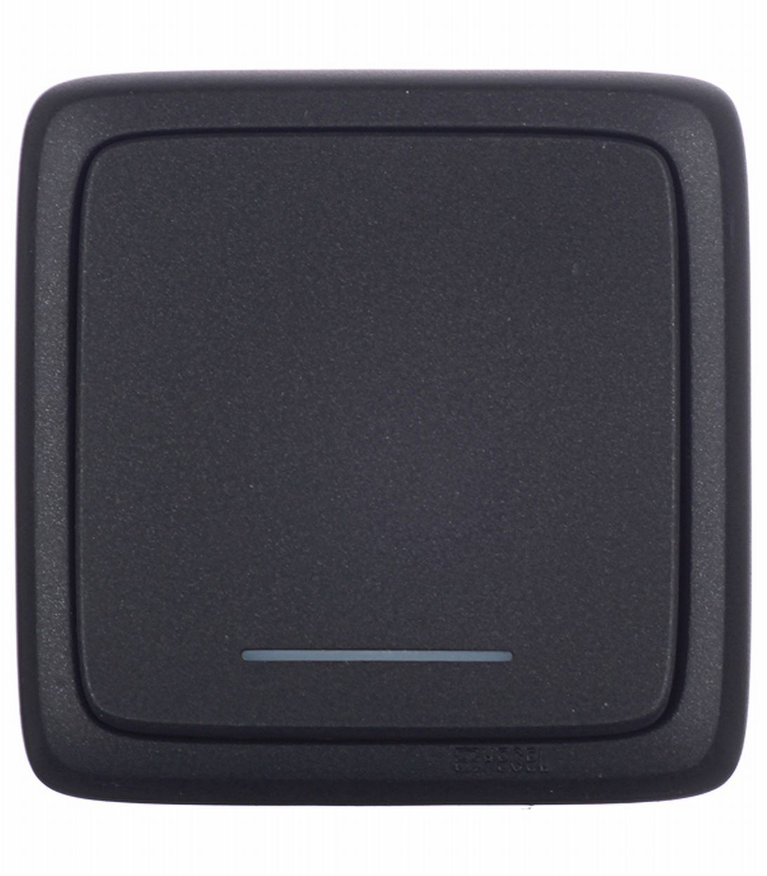 original-32008.jpg Выключатель Hegel Alfa одноклавишный накладной черный с подсветкой (ВА10-114-08) — изображение 1