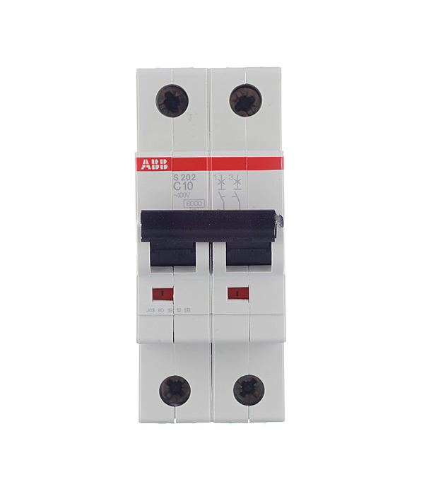 original-32125.jpg Автоматический выключатель модульный ABB S202 2P 10А тип C 6 кА 400 В (2CDS252001R0104) — изображение 1