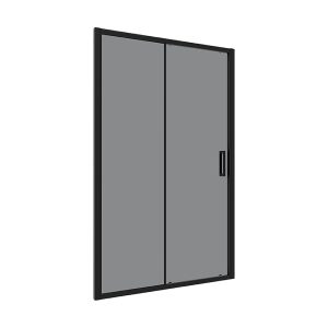 Душевая дверь Ulitka Safari стекло тонированное 120х195 см профиль черный 6 мм раздвижная (74104148)