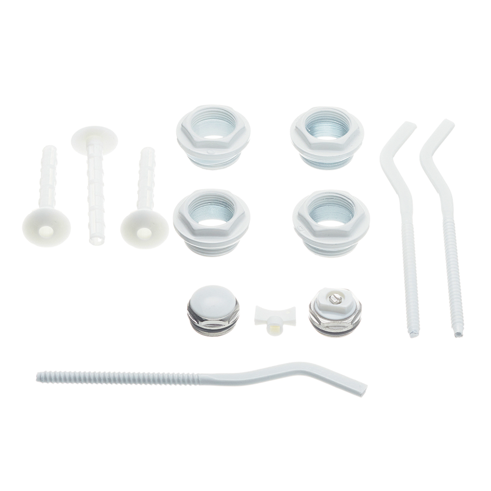 original-32194.jpg Набор присоединительный Rommer 1" х 3/4" для радиатора с тремя кронштейнами белый (97428/3359) — изображение 1