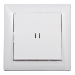 Выключатель Svet двухклавишный встраиваемый белый с подсветкой (SV1001-0010)