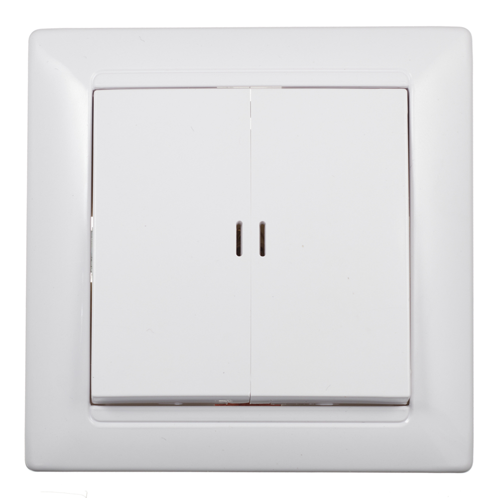 original-32281.jpg Выключатель Svet двухклавишный встраиваемый белый с подсветкой (SV1001-0010) — изображение 1