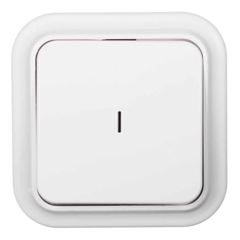 original-32295.jpg Выключатель Svet одноклавишный накладной белый с подсветкой (SV1001-0001) — изображение 1