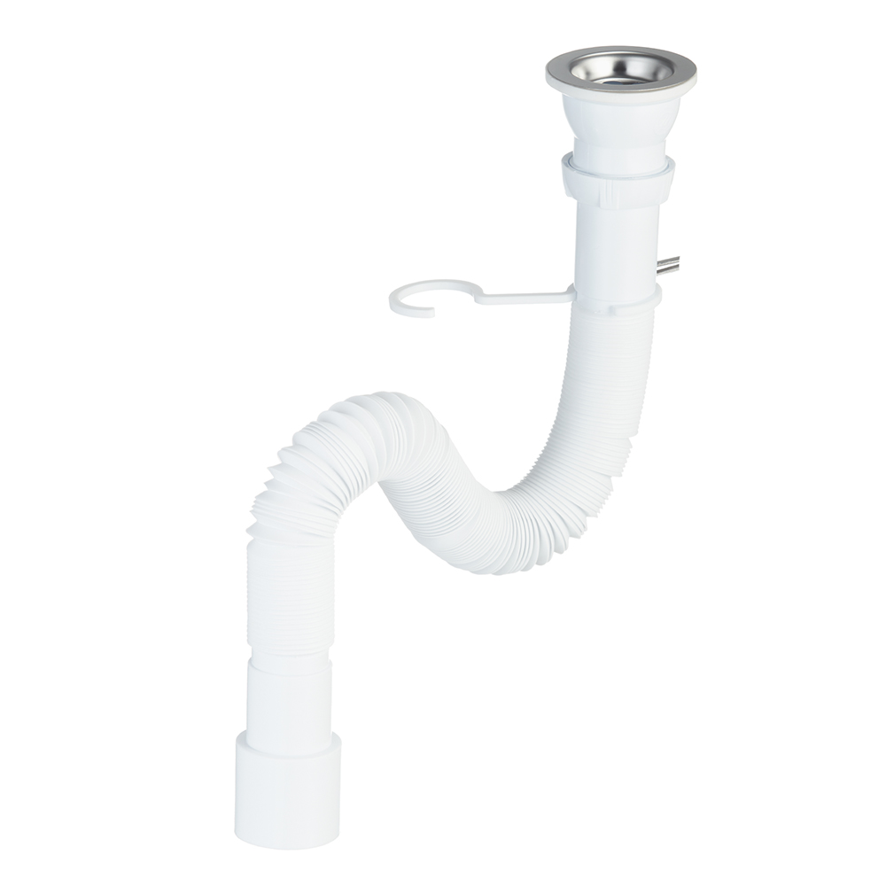 original-32372.jpg Сифон для раковины и мойки Wirquin Pro 1 1/2х40 мм с выпуском d70 мм с соединением 40/50 мм (30717985) — изображение 1