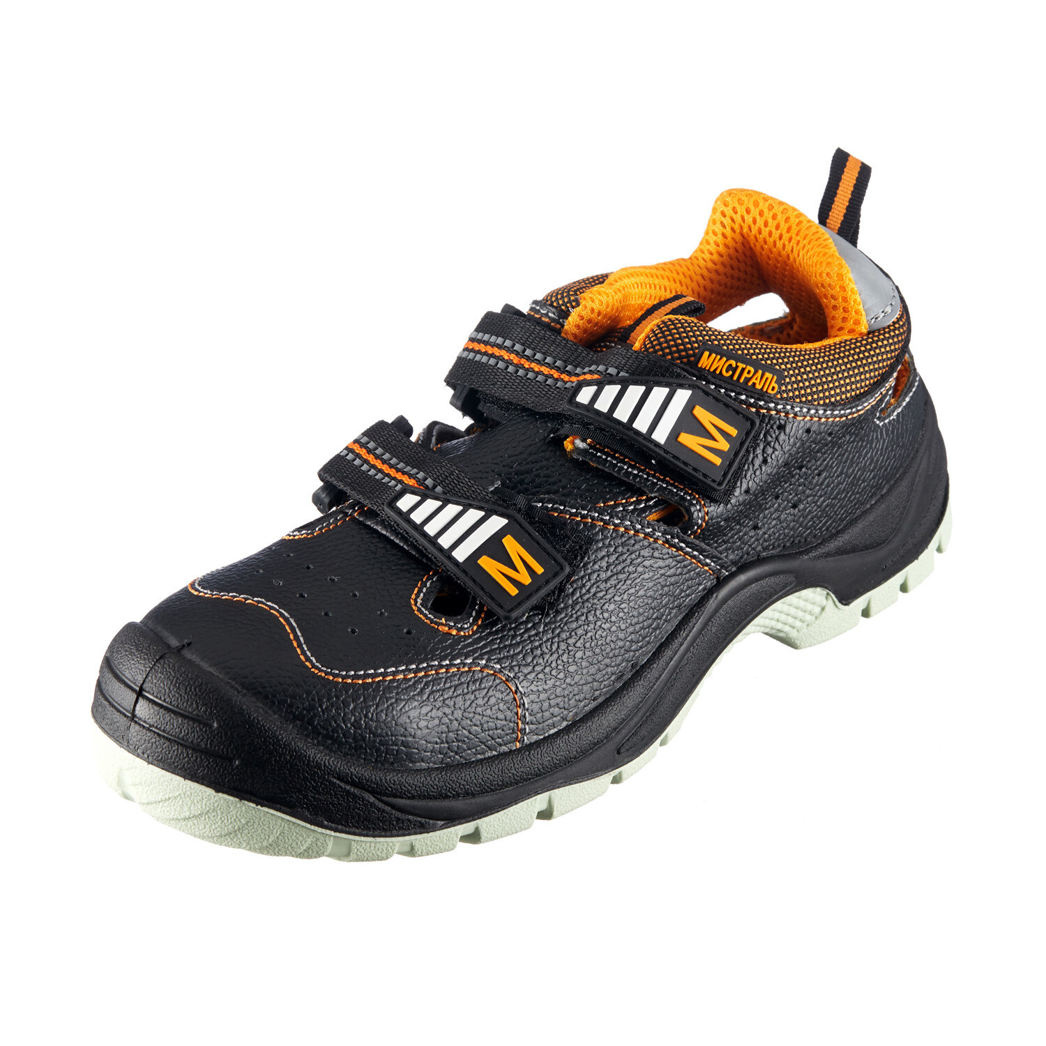 original-32514.jpg Сандалии кожаные с перфорацией и защитным подноском и стелькой размер 40 черные Мистраль SJ4000 (119889) — изображение 1