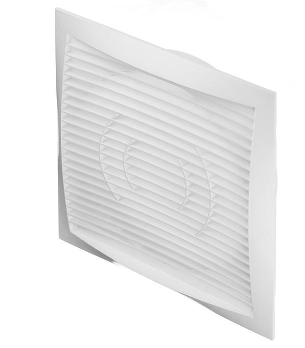 original-32676.jpg Решетка вентиляционная пластиковая торцевая Era РСФ 200х200 мм с фланцем d160 мм белая — изображение 1
